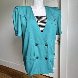 80s Teal Blazer